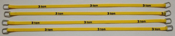 YCC333-4 - Set of 4 lifting straps 3 Tons of 18cm Yellow - 1