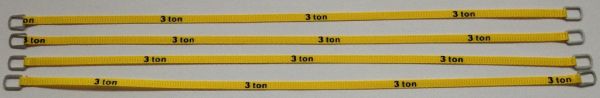 YCC333-5 - Set of 4 lifting straps 3 Tons of 22cm Yellow - 1