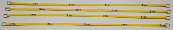 YCC333-6 - Set of 4 lifting straps 3 Tons of 26cm Yellow - 1