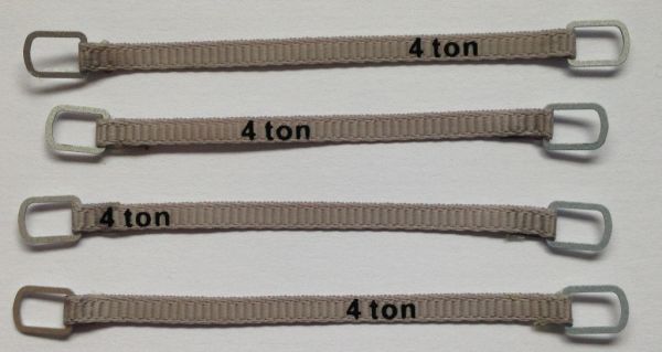 YCC334-1 - Set of 4 lifting straps 4 Tons of 6cm Gray - 1