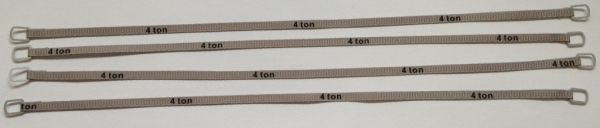 YCC334-5 - Set of 4 lifting straps 4 Tons of 22cm Gray - 1