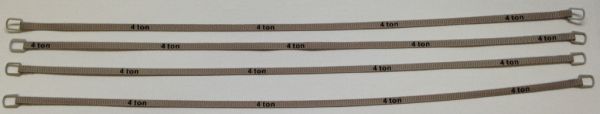 YCC334-6 - Set of 4 lifting straps 4 Tons of 26cm Gray - 1