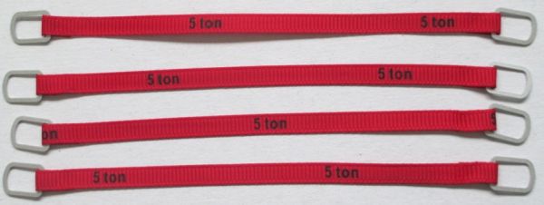 YCC335-2 - Set of 4 lifting straps 5 Tons of 12cm 