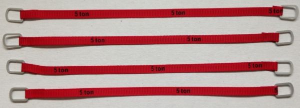 YCC335-3 - Set of 4 lifting straps 5 Tons of 16cm 