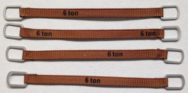 YCC336-1 - Set of 4 lifting straps 6 Tons of 8cm Dark brown - 1