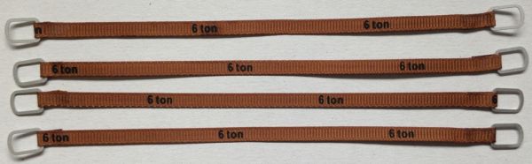 YCC336-2 - Set of 4 lifting straps 6 Tons of 12cm Dark brown - 1