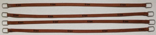 YCC336-3 - Set of 4 lifting straps 6 Tons of 16cm Dark brown - 1