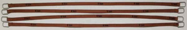 YCC336-4 - Set of 4 lifting straps 6 Tons of 20cm Dark brown - 1