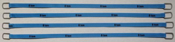 YCC337-5 - Set of 4 lifting straps 8 Tons of 26cm Blue - 1