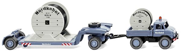 WIK050202 - UNIMOG U406 with tray 2 Axles Blue NORDKABEL - 1