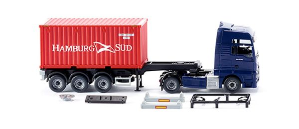 WIK052348 - MAN TGX Euro 6 4x2 with semi container  3 axles and container HAMBURG SUD - 1