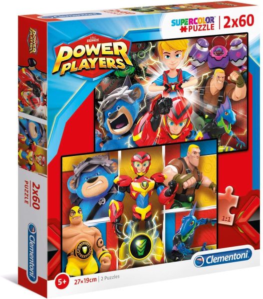 CLE21615 - Puzzle 2x60 Pieces Power Players - 1