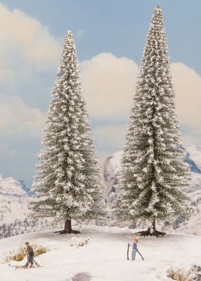 NOC21966 - 2 snowy trees 18 and 20 cm - 1