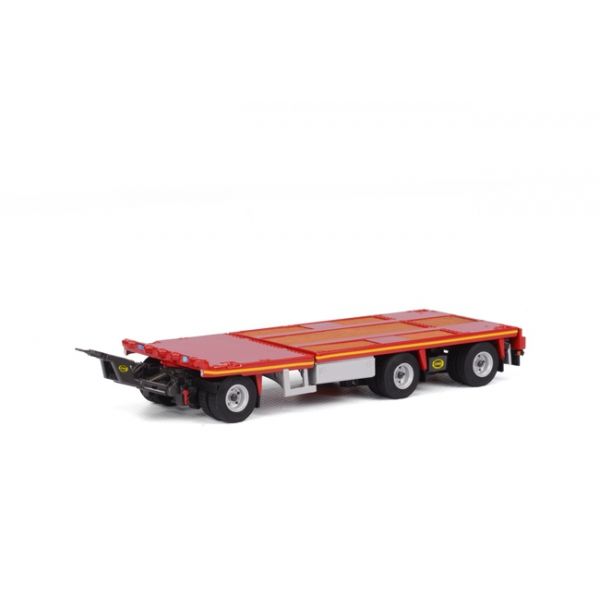 WSI04-1143 - Red JUMBO flatbed trailer - 1