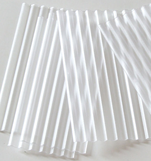 JUW23258 - 30 transparent corrugated sheets 7.8x3.44cm - 1