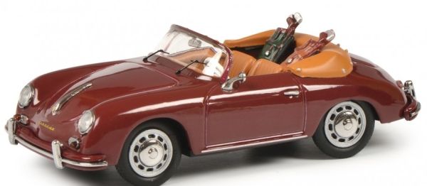 SCH26880 - PORSCHE 356 A cabriolet red with Golf club - 1