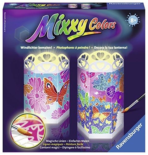RAV29415 - Candle holders - Mixxy colors Multicolored butterflies - 1