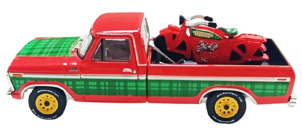 GREEN30564-E - Red 1978 Ford F-250 from the 2025 Christmas Collection series, still in its original packaging. - 1