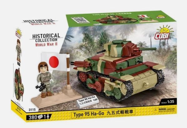 COB3115 - Japanese Type 95 HA-GO Tank - 380 Parts - 1