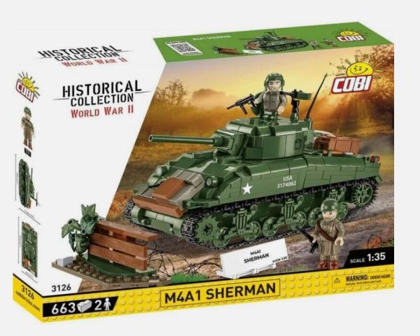 COB3126 - M4A1 Sherman Tank - 663 Pieces - 1