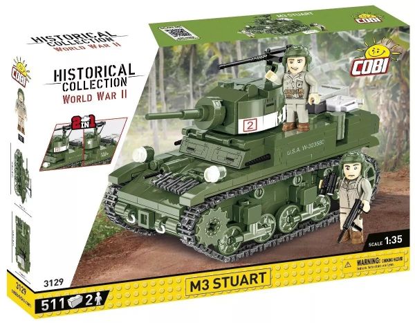 COB3129 - M3 Stuart Tank - 2-in-1 - 511 Pieces - 1