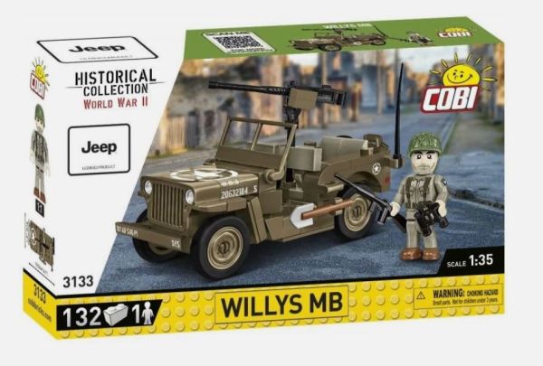 COB3133 - Jeep Willys MB Military Vehicle - 132 Pieces - 1
