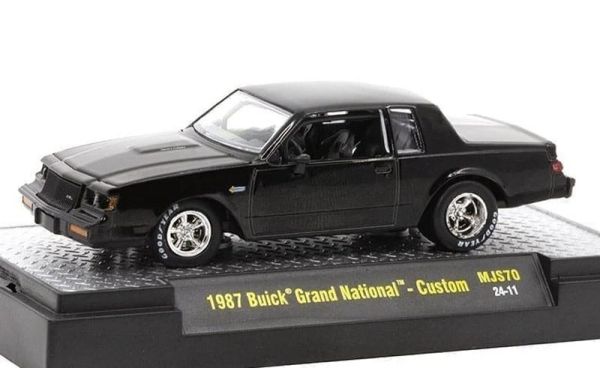 M2M-31500-MJS70 - BUICK Grand National - Custom 1987 Black BUICK TURBOCHARGED in blister - 1