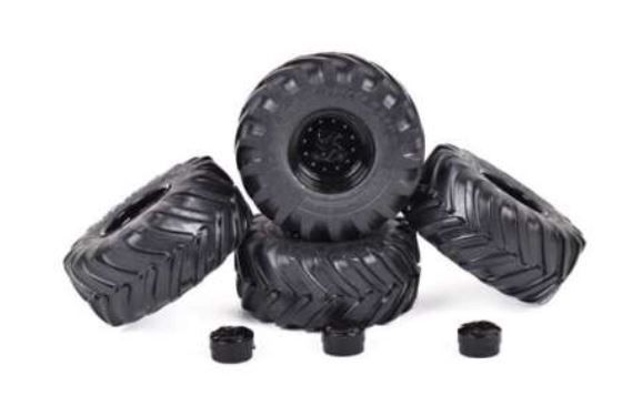 AT3200205 - 4 MICHELIN Mega Xbib 750/560-R26 Tires with Black Rims - 1