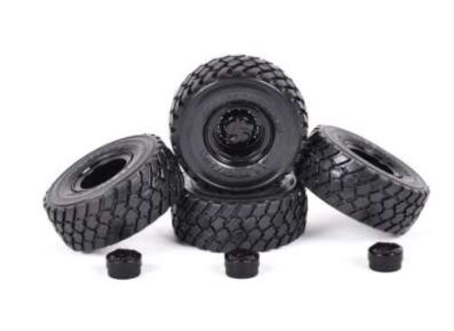 AT3200206 - 4 MICHELIN XLD 650-560-R25 Tires with Black Rims - 1