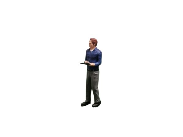 ATLAN32007_BLEU - Workshop manager with blue shirt - 1