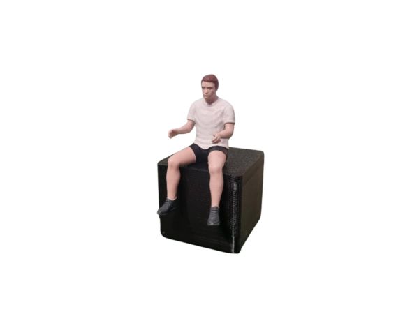 ATLAN32097_BLANC - Driver in shorts and white t-shirt - 1