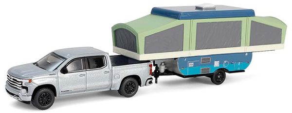 GREEN32320-D - CHEVROLET Silverado High Country with Camper 2024 gray from the HITCH & TOW series - 1