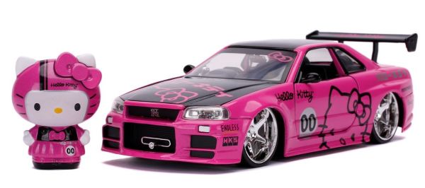 JAD33002 - NISSAN Skyline GT-R (R34) with HELLO KITTY figure 2002 - 1