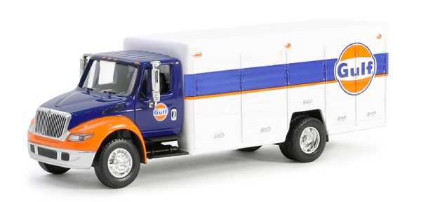 GREEN33250-C - INTERNATIONAL Durastar 4400 GULF straight truck from the H.D TRUCKS series - 1