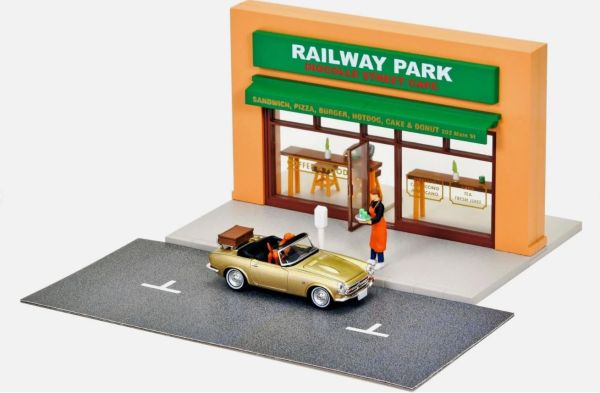 TOM335269 - Cafe terrace with gold Honda S800 and accessories - 1