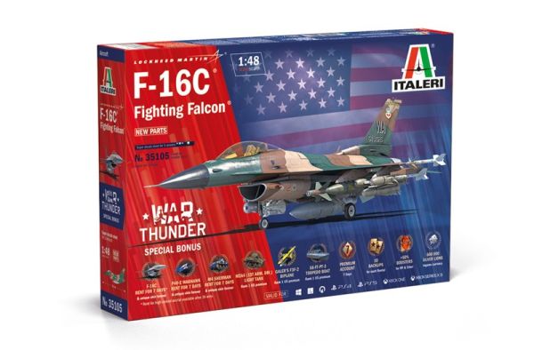 ITA35105 - F-16C Fighting Falcon - War Thunder fighter plane to assemble and paint - 1