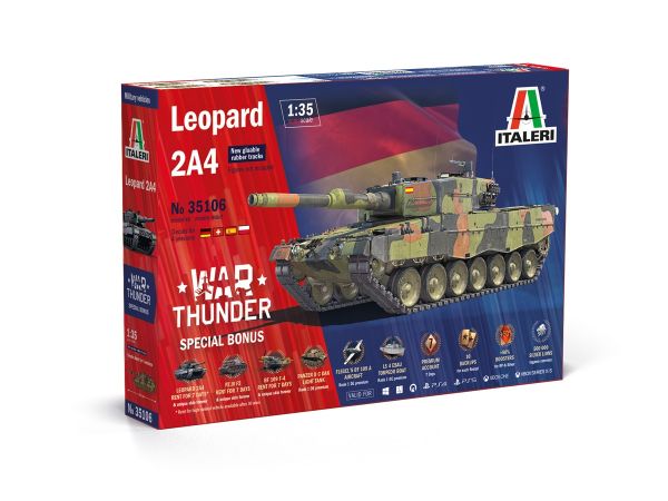 ITA35106 - LEOPARD 2A4 - War Thunder tank to assemble and paint - 1