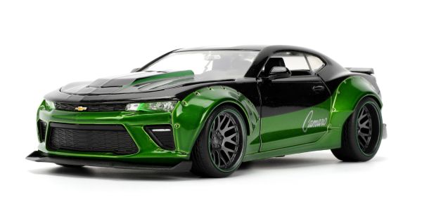 JAD35497 - CHEVROLET Camaro SS 2016 Black and Green - PINK SLIPS - 1
