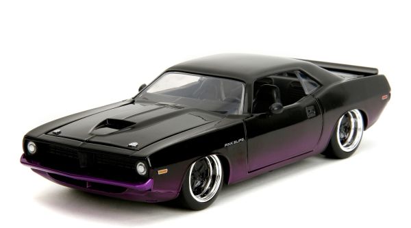JAD35498 - PLYMOUTH Cuda 1973 Black and Purple - PINK SLIPS - 1