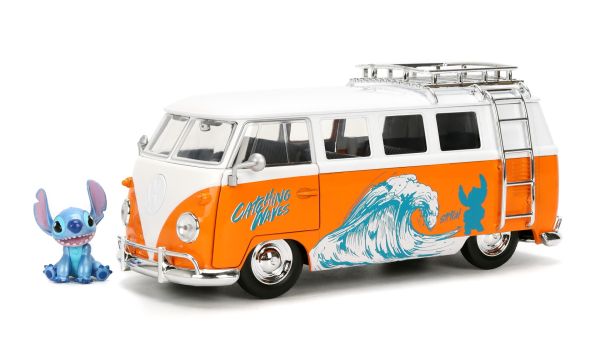 JAD36340 - VOLKSWAGEN bus 1961 orange and white with STICH figurine - 1