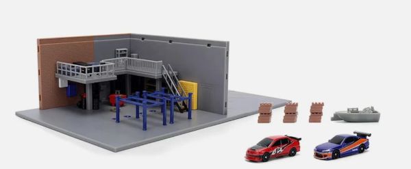 JAD36403 - Diorama Garage with 2 FAST AND FURIOUS Vehicles - 1