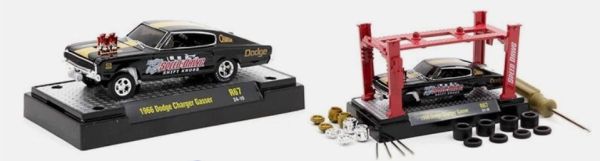 M2M-37000-67-C - DODGE Charger Gasser 1966 Black MODEL KIT in blister - 1