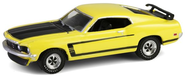 GREEN37320-B - FORD Mustang Boss 302 1969 yellow from the BARRETT JACKSON series (in blister pack) - 1