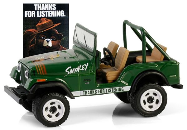 GREEN38070-C - JEEP CJ-7 1975 green from the SMOKEY BEAR series in blister pack - 1