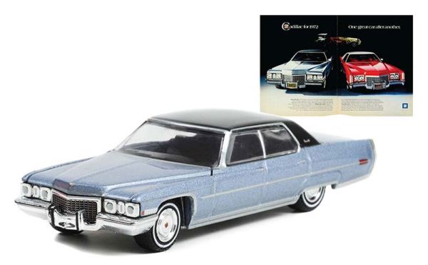 GREEN39100-D - CADILLAC Sedan deville 1972 metallic blue from the series VINTAGE AD CARS in blister pack - 1