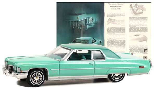 GREEN39130-D - CADILLAC coupe Deville 1971 from the series VINTAGE AD CARS in blister pack - 1