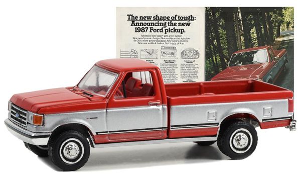GREEN39130-F - FORD F-150 1987 red and grey from the series VINTAGE AD CARS in blister pack - 1