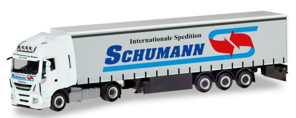 HER310048 - IVECO Stralis XP 4x2 with SCHUMANN Spedition 3-axle tarpaulin trailer - 1