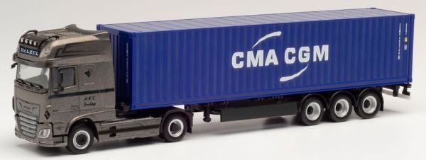 HER312042 - DAF XF SSC 4x2 HÖLZEL with container carrier and 40 feet CMA / CGM container - 1