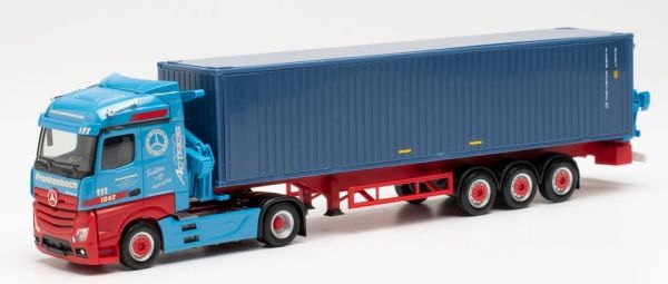 HER313919 - MERCEDES Actros with container carrier and FRANKENBACH container - 1